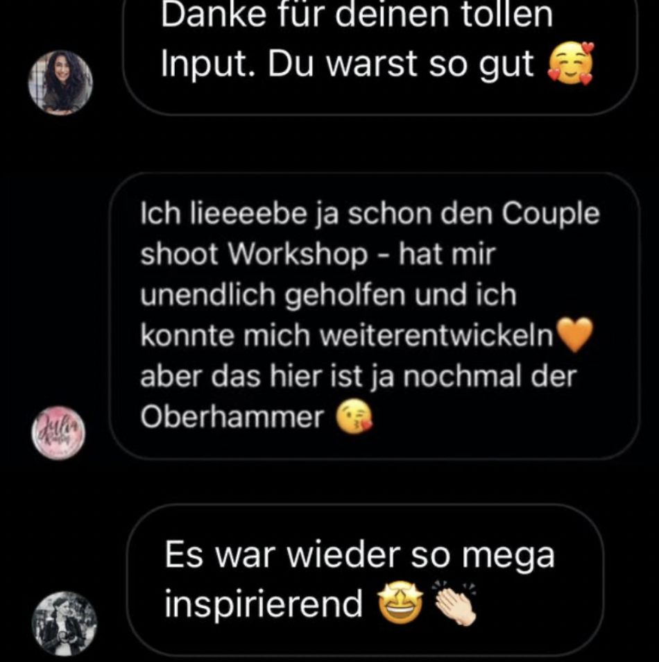 DM-Feedback einer Teilnehmerin